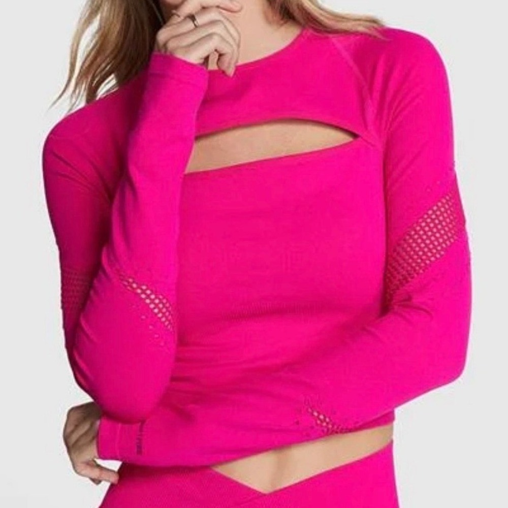 Chloe x Halle Victoria's Secret PINK Seamless Crop Top, Large, Limited Edition